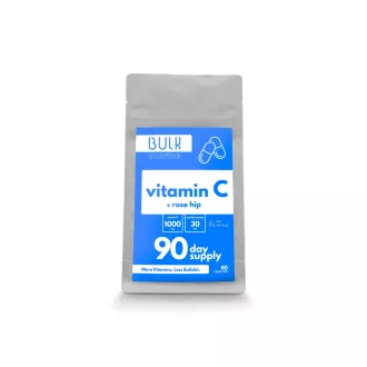 Vitamin C 1000mg + Rose Hip– 90 Capsules – 90 Day Supply