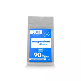 Magnesium Citrate 1800mg – 180 Capsules – 90 Day Supply