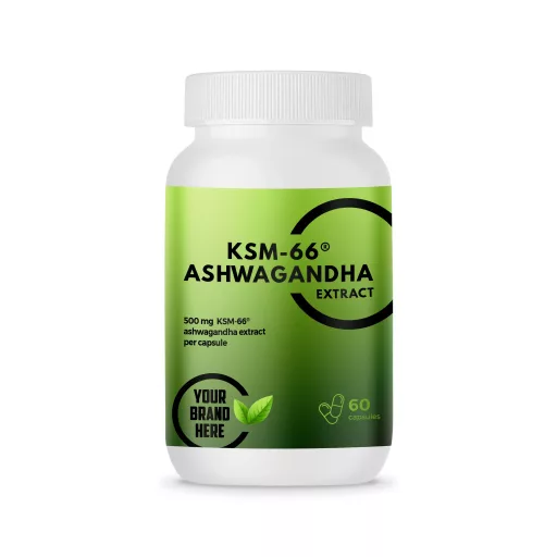 KSM-66®Ashwagandha Extract 500 mg – 60 Capsules – White Label – MOQ 20 Units – EU Supplier