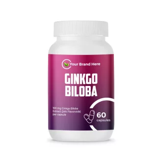   Ginkgo Biloba Extract 100 mg – 60 Capsules – White Label – MOQ 20 Units – EU Supplier