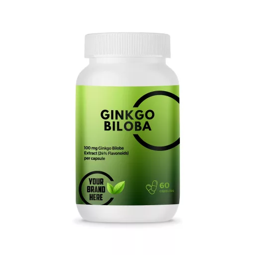 Ginkgo Biloba Extract 100 mg – 60 Capsules – White Label – MOQ 20 Units – EU Supplier