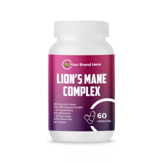   Lion’s Mane Complex – 60 Capsules – White Label – MOQ 20 Units – EU Supplier