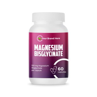   Magnesium Bisglycinate 550 mg – 60 Capsules – White Label – MOQ 20 Units – EU Supplier