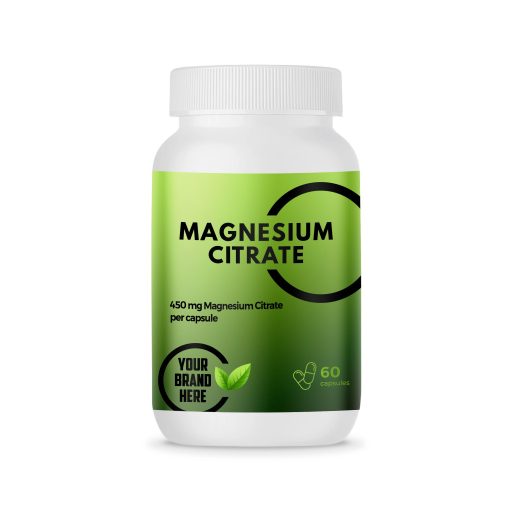 Magnesium Citrate 900 mg – 60 Capsules – White Label – MOQ 20 Units – EU Supplier