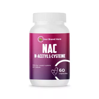   NAC - N-Acetyl L-Cysteine 600mg – 60 Capsules – White Label – MOQ 20 Units – EU Supplier