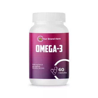   Omega-3 1000 mg – 60 Capsules – White Label – MOQ 20 Units – EU Supplier