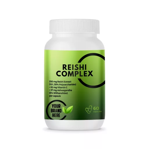 Reishi Complex – 60 Capsules – White Label – MOQ 20 Units – EU Supplier