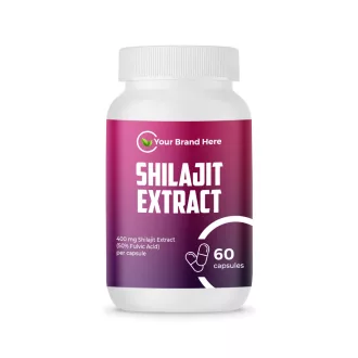   Shilajit Extract 400 mg – 60 Capsules – White Label – MOQ 20 Units – EU Supplier
