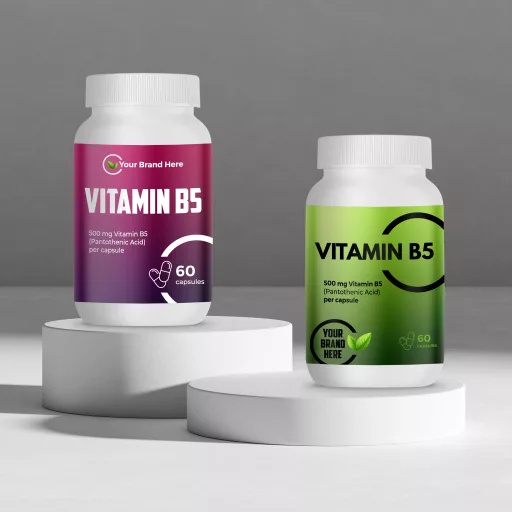 Vitamin B5 (Pantothenic Acid) 500 mg – 60 Capsules – White Label – MOQ 20 Units – EU Supplier