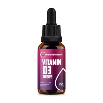   Vitamin D3 Drops 2000 IU / serving – 90 Servings– White Label – MOQ 20 Units – EU Supplier