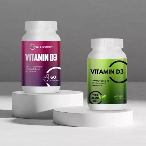Vitamin D3 2000 IU – 60 Capsules – White Label – MOQ 20 Units – EU Supplier