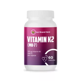   Vitamin K2 (MK-7) 100 µg – 60 Capsules – White Label – MOQ 20 Units – EU Supplier