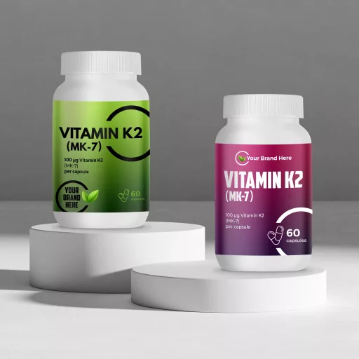 Vitamin K2 (MK-7) 100 µg – 60 Capsules – White Label – MOQ 20 Units – EU Supplier