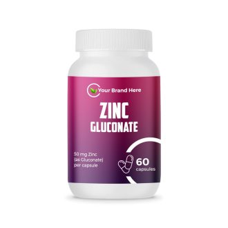   Zinc Gluconate 50 mg – 60 Capsules – White Label – MOQ 20 Units – EU Supplier