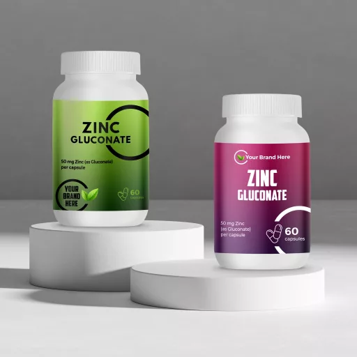 Zinc Gluconate 50 mg – 60 Capsules – White Label – MOQ 20 Units – EU Supplier