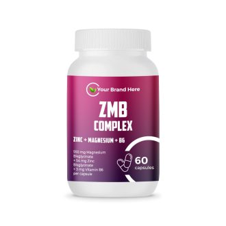   ZMB Complex (Zinc + Magnesium + B6) – 60 Capsules – White Label – MOQ 20 Units – EU Supplier