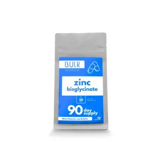 Zinc Bisglycinate 30mg – 90 Capsules – 90 Day Supply
